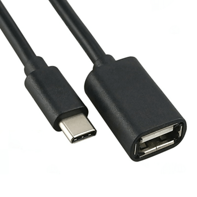 USB 2.0 Type A Female To USB 2.0 Type C Male Straight Cable