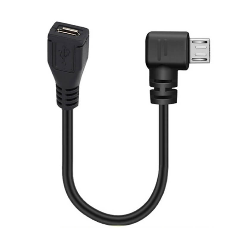 Micro USB Female To Micro USB Male Right Angled Cable