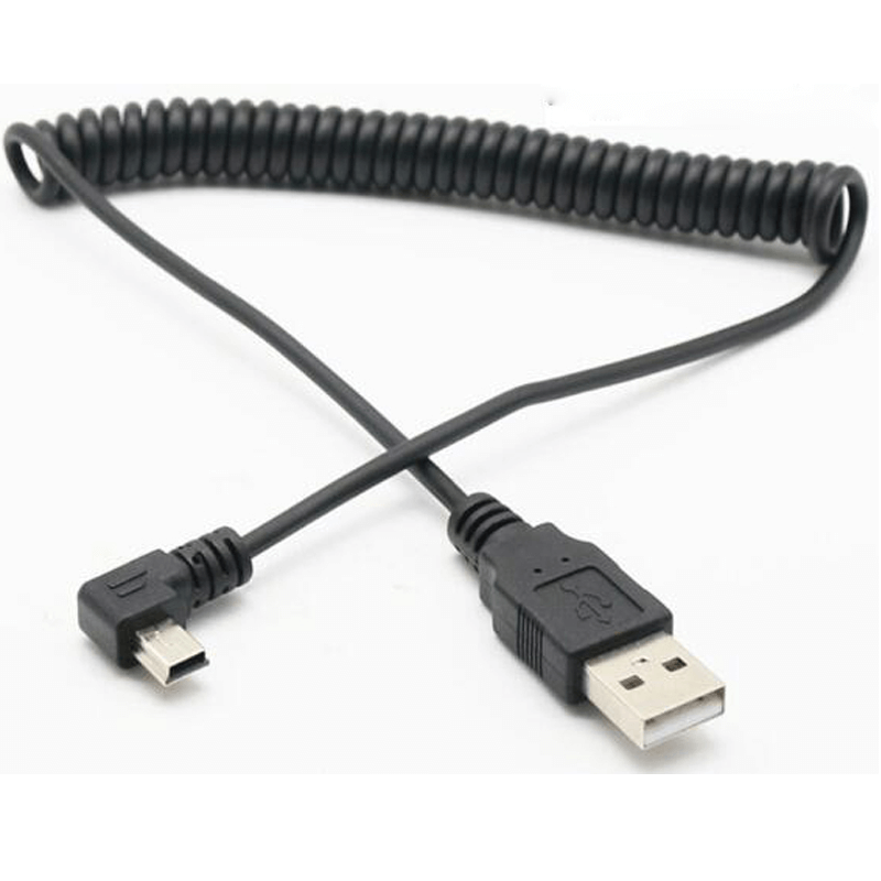 MINI USB Male Right Angled To USB A Male Connector Cable