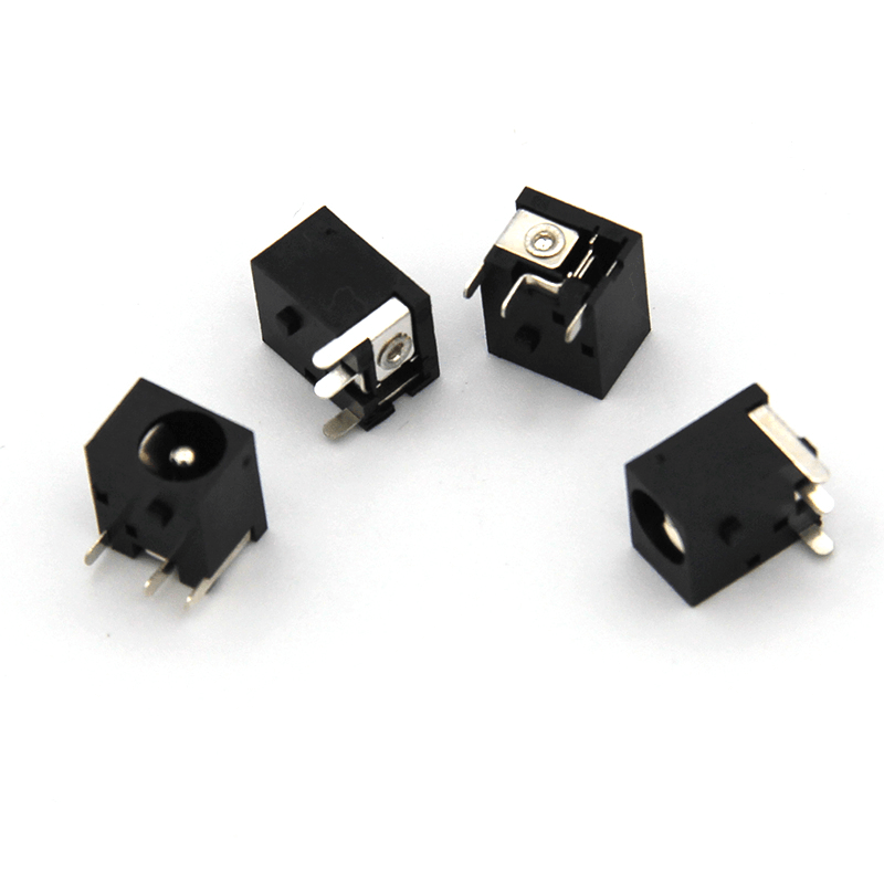 5.5*2.1MM or 2.5MM DIP Black Color DC Power Jack