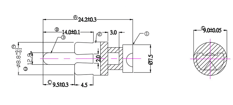 RCA Lotus Male Connector
