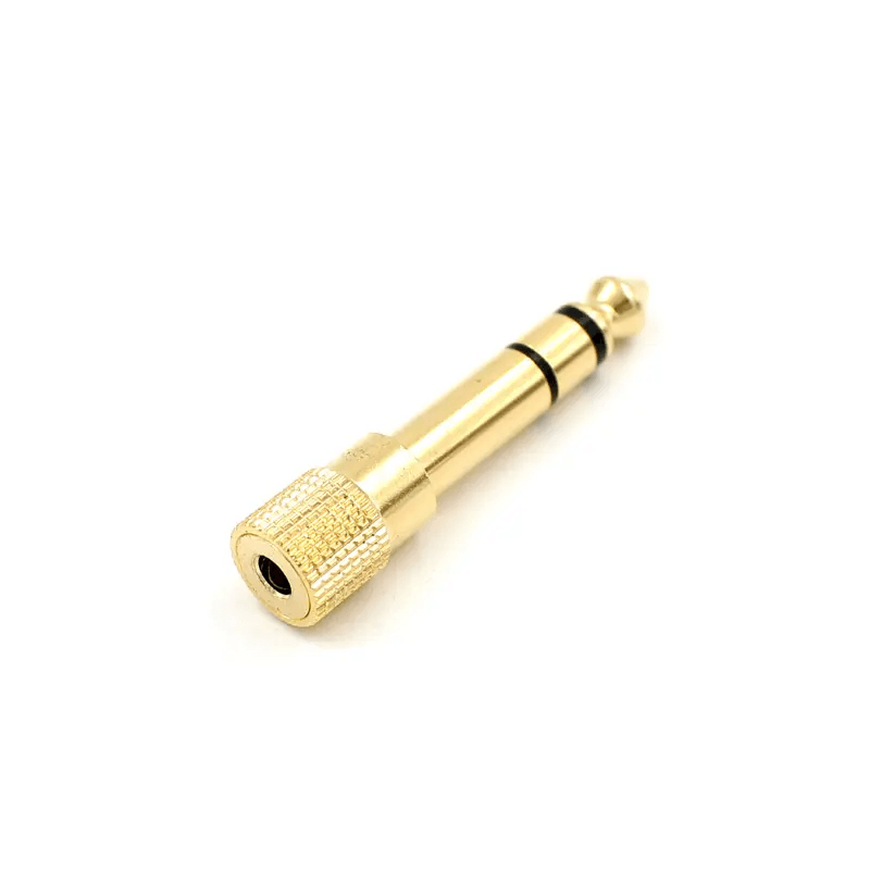 3.5MM 3Pole Jack To 6.35MM 3Pole Plug Gold Plated DC Convertor