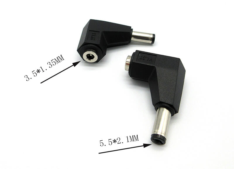 5.5*2.1MM Male To 3.5*1.35MM Female Right Angle DC Convertor