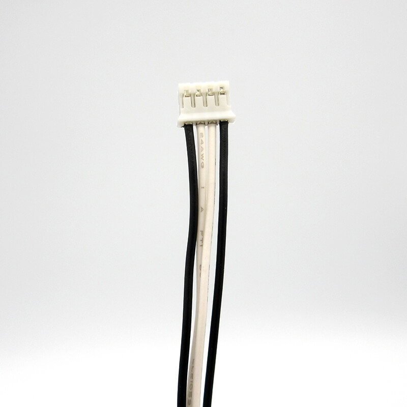 JST PHR-4P And UL1007 24AWG Black and White 100MM Wire Harness