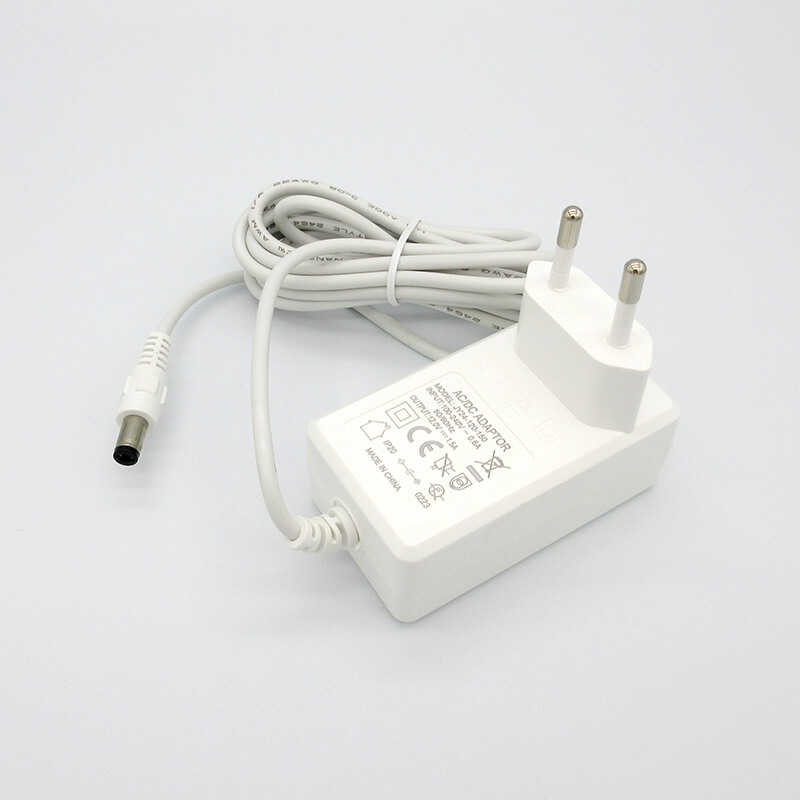 5.5*2.1*10MM DC Plug to EU Plug White DC Power Adapter