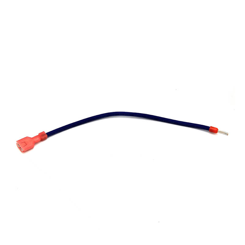 6.3mm Female Connector with Red Insulation to Ferrule 1.5mm^2 Wire Harness